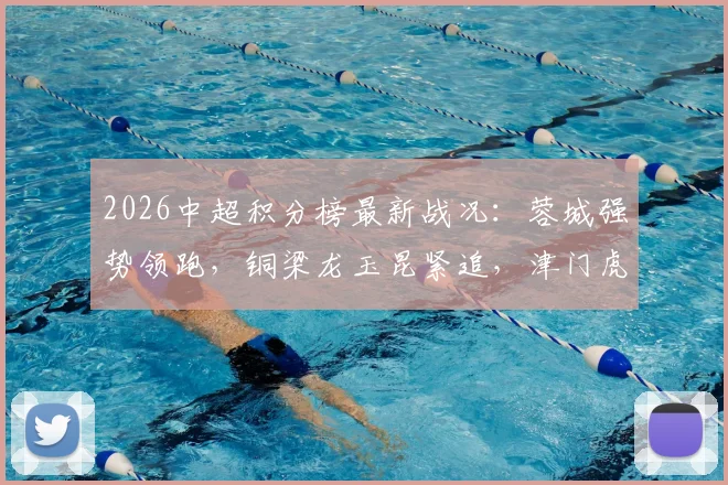 2026中超积分榜最新战况：蓉城强势领跑，铜梁龙玉昆紧追，津门虎为何深陷降级区？